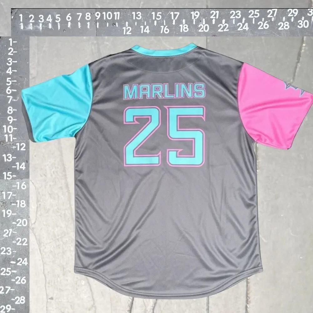 Miami Marlins City Connect V-Neck Jersey Youth XL Gray UHealth Soccer Style - Picture 4 of 4